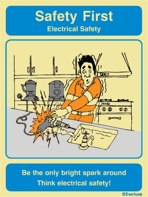 Electrical Safety Safety First Awareness Poster Mariteam