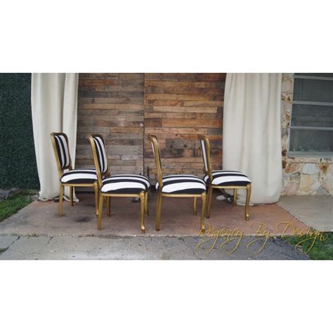 Deciding the eating room decor is one thing that may trigger you issues. Vintage French White and Black Stripe Dining Chairs - Set of 4 | Chairish