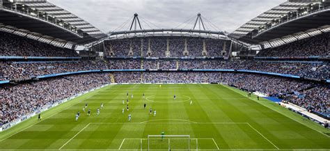 The planned expansion would see the stadium become the second largest in the premier league, behind neighbours manchester united's old trafford home which holds more than 75,000. Etihad Stadium Expansion | POPULOUS