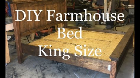 Diy How To Build A Farmhouse King Size Bed Farmhouse Platform Bed