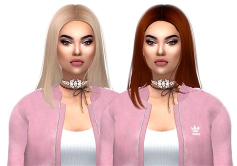 Sims 4 Hairs Kenzar Sims Wing`s Os0226 Naturals Hair Recolor