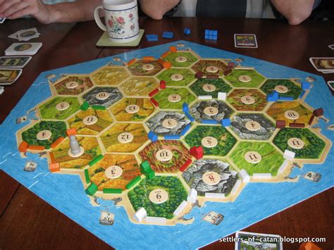 This was a large and fun board. Six-person Settlers of Catan game