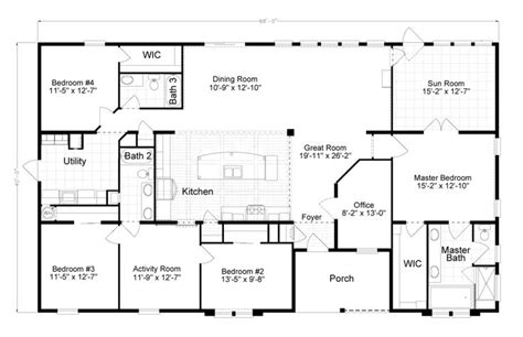There is also a kitchen, living room and dining room. Tradewinds X4686T Home Floor Plan | Manufactured and/or ...