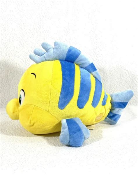 Disney Store Little Mermaid Flounder Yellow Fish Toy Plush Stuffed