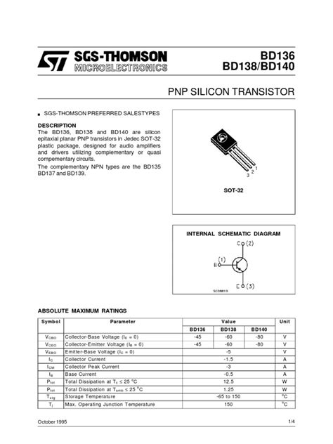 Bd136 Pdf Bipolar Junction Transistor Electronic Circuits