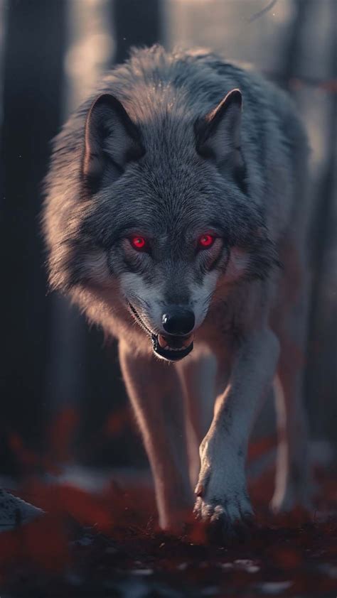 Red Eyed Wolf Wallpaper