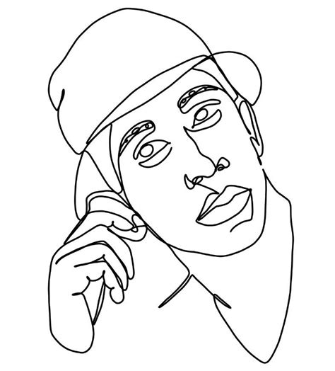 Download Tyler the creator - one line art : drawing