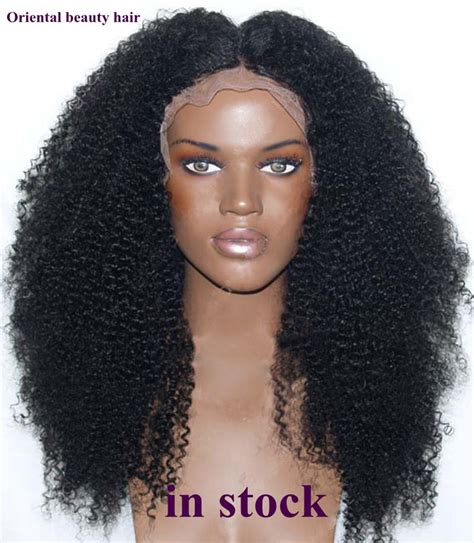 Free Shipping High Quality Heat Resistant Fiber Afro Curl Kinky Curly Synthetic Lace Front Wig