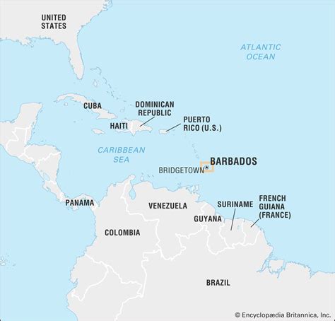 Barbados On The World Map Sada Wilona