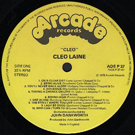 Cleo Laine Cleo Cleo Laine Sings 20 Famous Show Hits Lp Akerrecordsnl