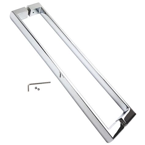 We have a frameless glass shower door that we put a couple handles in the wrong place. Simpson Ten Shower Door Handle Chrome 10HANDLE