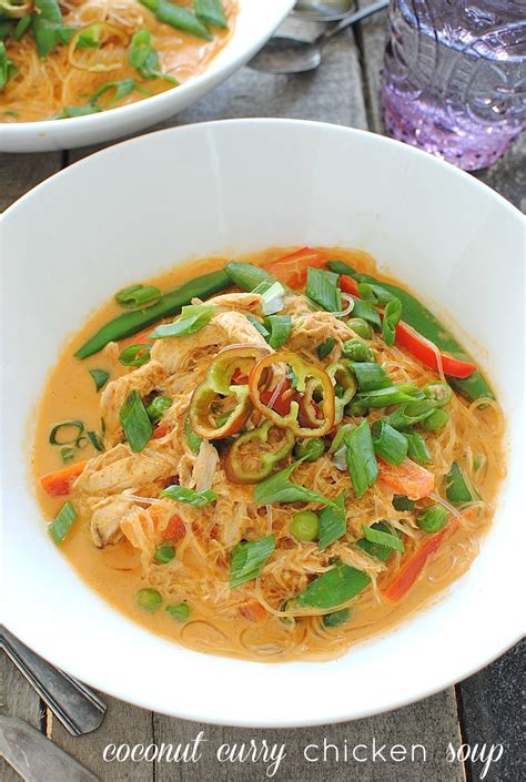 This soup is packed with so much flavor with bites of tender chicken, rice noodles, cilantro, basil and lime now you know i love a red curry. Coconut Curry Chicken Soup | Bev Cooks