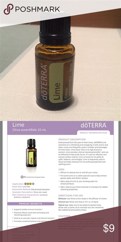 🔸315🔸dŌterra Lime Essential Oil 15ml Sealed Lime Essential Oil