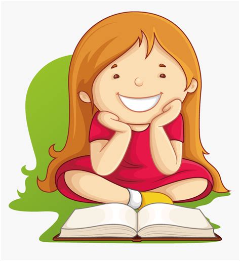 Animated Girl Reading A Book
