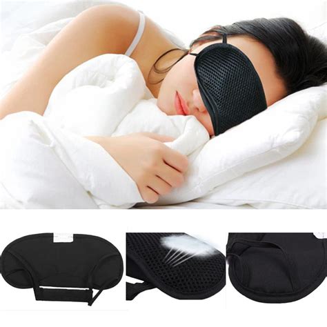 2pcs Eyeshade Travel Sleeping Eye Mask Black Shade Breathable Blindfold Patch Night Health Sleep