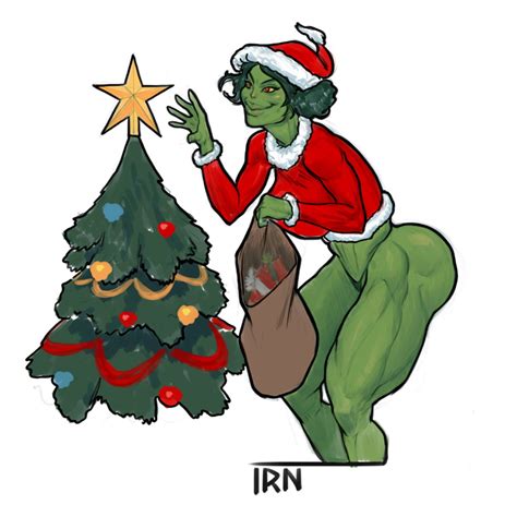 Rule 34 Anthro Big Ass Christmas Dr Seuss Genderbend Genderswap Genderswap Mtf Green Skin