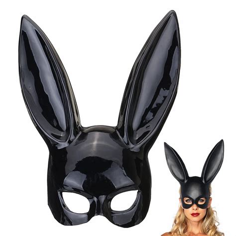 Masquerade Mask Rabbit Mask Sexy Bunny Girl Rabbit Face Pvc Mask Halloween Party Cosplay Costume