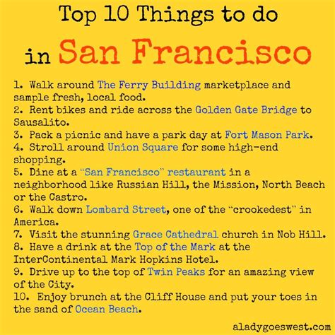 Top 10 Things To Do In San Francisco By A Lady Goes West
