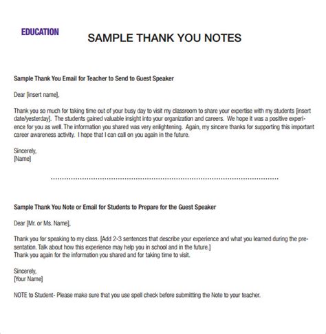 Free 7 Sample Professional Thank You Note Templates In Pdf Ms Word