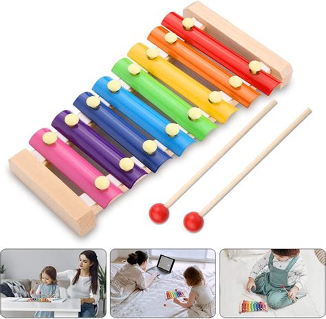 Musical Instruments Toy Xylophone Multi Color Wooden Xylophone Musical