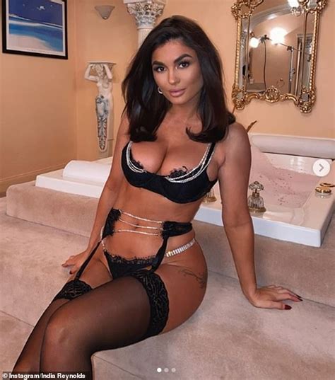 India Reynolds Sizzles In Black Lingerie Adorned With Diamantes Daily