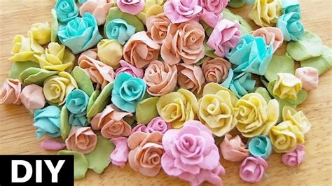 como fazer mini rosa de biscuit passo a passo diy artesanato e decoração para casa youtube