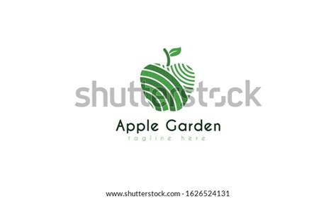 Apple Orchard Logo Shaped Apple Picture Stock Vector Royalty Free
