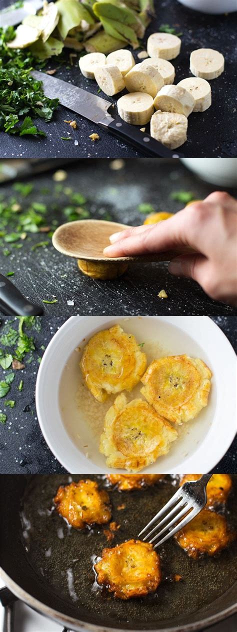 It is used in rice, stewed beans, and to stuff mofongo and meats such as whole chicken and the breast. Tostones: Puerto Rican Fried Plantians with Rice and Beans ...