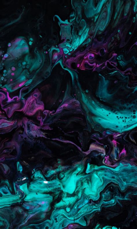 Paint Stains Mixing Liquid Turquoise Purple Dark 4k Hd Wallpapers Hd