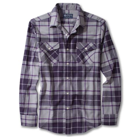 lyst american rag olivia flannel shirt in purple for men