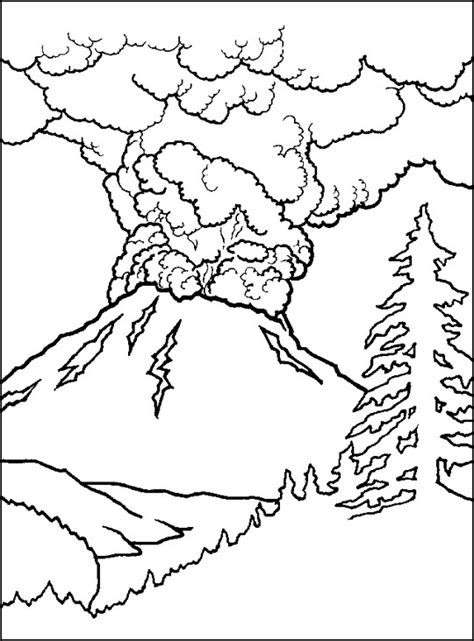 Printable color by number volcano coloring page. Free Printable Volcano Coloring Pages For Kids