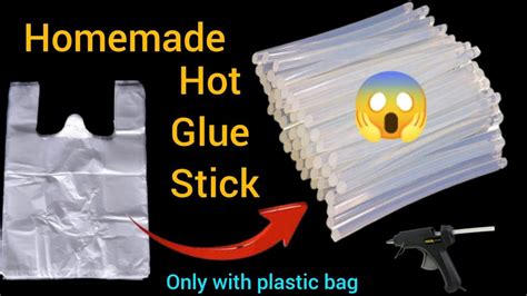 How To Make Hot Glue Stick With Plastic Bag Diy Homemade Hot Glue Stick Hot Glue Stick