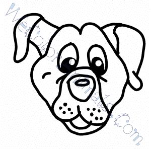 Dog Face Coloring Pages