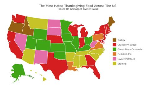 Map Shows The Most Hated Thanksgiving Food In Each State And We May