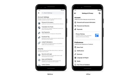 Facebook Revamps Settings Page Of The Mobile App For Better User