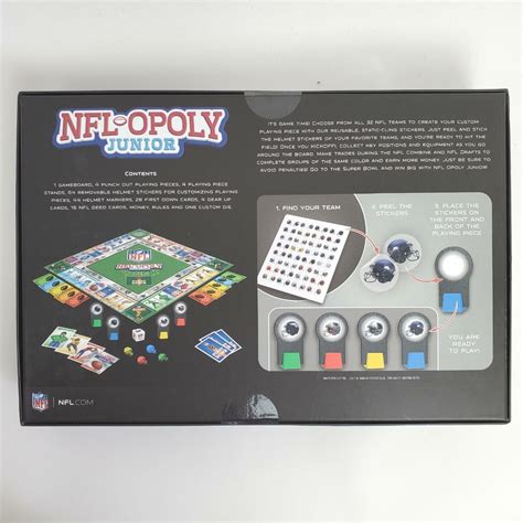 Nfl Opoly Monopoly Junior Board Game Collectors Edition New