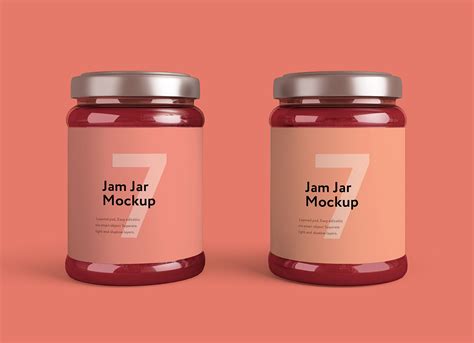free jam jar bottle mockup psd good mockups