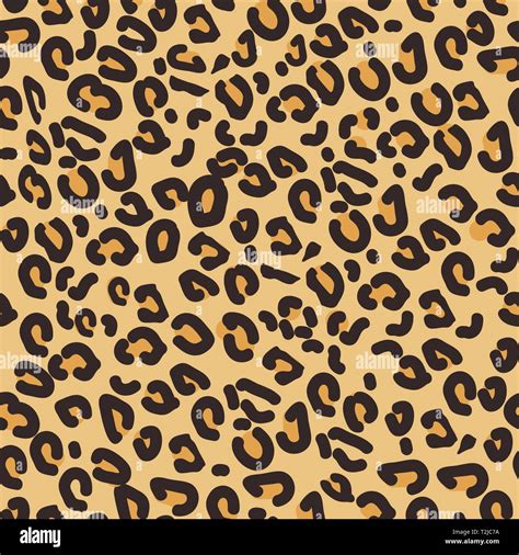 Leopard Pattern Seamless Vector Print Realistic Animal Texture