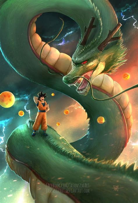 Veja mais ideias sobre dragon ball, anime, desenhos dragonball. Goku & Shenron, Dragon Ball Z | Dragon ball gt, Dragões e ...
