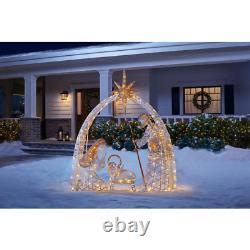 Home accents holiday 7.5 ft. Nativity Scene 5.5ft LED Light Yard Outdoor Indoor Holiday ...
