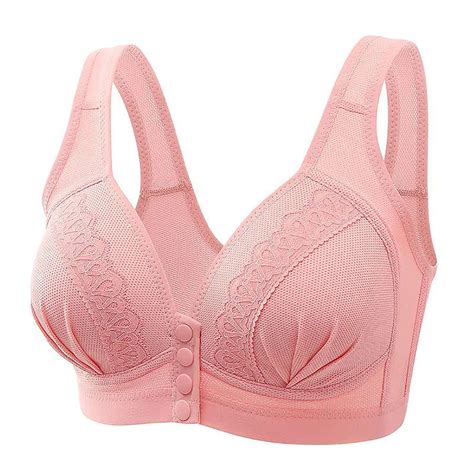 Gersome Front Closure Bras For Women No Underwire Padded Wireless