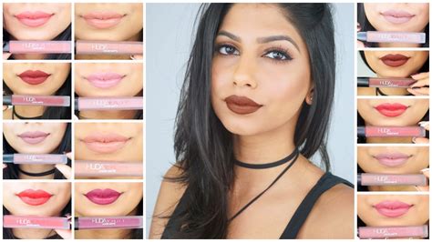 Huda Beauty Liquid Lipstick Mini Review Swatches On Medium Skin