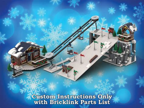 Lego Winter Village Ski Slope Instructions Only For Lego Bricks