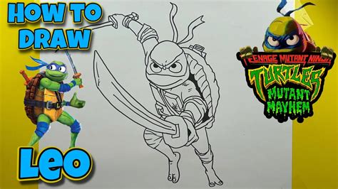 How To Draw Leonardo Tmnt Mutant Mayham Step By Step Drawing Tmnt Youtube