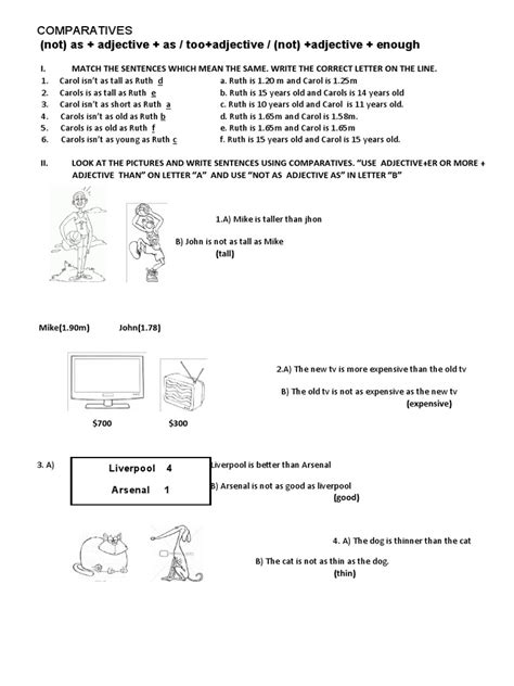 Comparatives Exercise Pdf