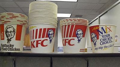Kentucky Fried Chicken Buckets Some Vintage Take Out Bucket Old Stock