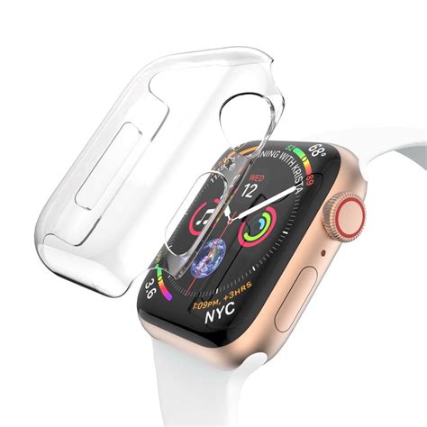 For Apple Watch Series 4 44mm Case Full Cover Protector Crystal Clear