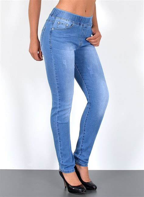 Esra Skinny Fit Jeans J291 Damen Skinny Jeans High Waist Mit