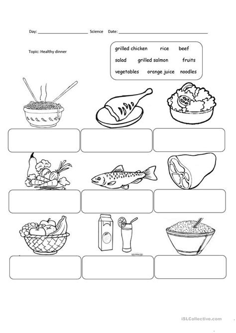 The food and drinks topic is among the key subjects in my english syllabus. Healthy Food - English ESL Worksheets for distance ...