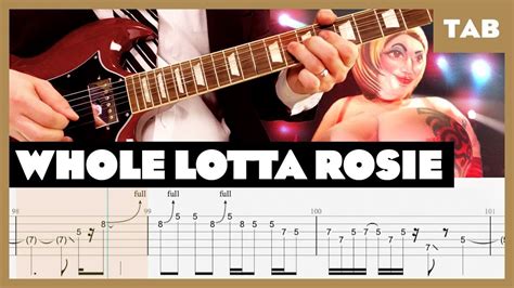 AC DC Whole Lotta Rosie Guitar Tab Lesson Cover Tutorial